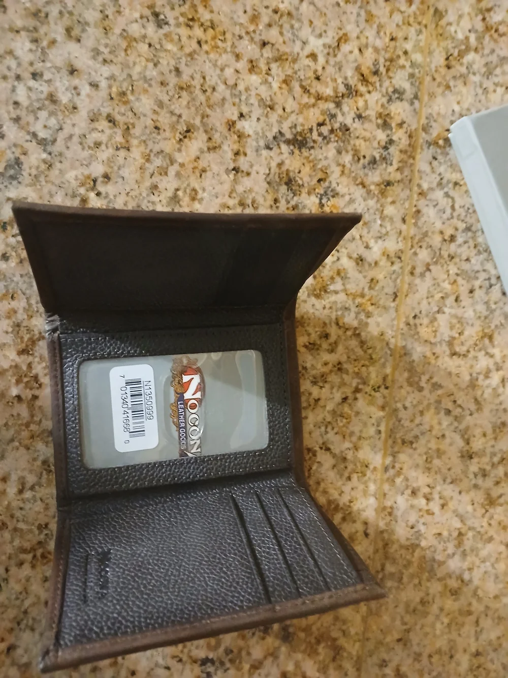 Nocona Brown Tri-Fold Men's Wallet with Southwestern Pattern